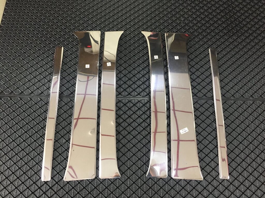 Хромированные накладки на вертикальные стойки дверей 6 частей из нержавеющей стали (дефект) для Nissan Navara 2005- - розница
