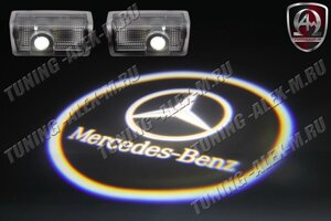 Лазерная проекция (вместо штатного плафона двери) для Mercedes GL 166