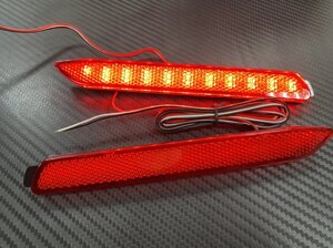 Катафоты в задний бампер светодиодные красные (2 режима) для Toyota Camry V50 2011-2014