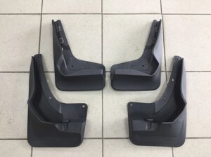 Брызговики передние без порогов + задние для Mercedes GLE 166 2015-2016 (без арок AMG)