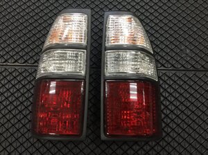 Фонари задние под лампы красные + хрустальные для Toyota Prado 90