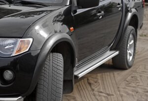 Расширители колёсных арок под окрас из ABS пластика вынос 40 мм для Mitsubishi L200 Triton 2007-2015