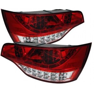 Фонари задние светодиодные красные + хрустальные для Audi Q7 2007-2009