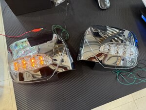 Накладки на зеркала хромированные с повторителями поворотов для Lexus RX300 1997-2003