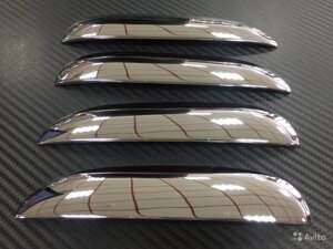 Хромированные накладки на ручки дверей (верхняя часть) для BMW E38