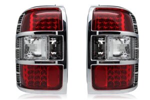 Фонари задние светодиодные красные + хрустальные для Mitsubishi Pajero II 1991-1996