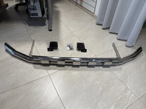 Защита переднего бампера стиль Groender 60/42 мм из нержавеющей стали (Россия) для Volkswagen T5 2003-2015