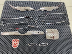 Комплект хромированных накладок пластик (Wellstar) для Toyota Camry V40 2006-2009