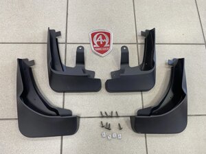 Брызговики передние + брызговики задние пластиковые (Китай) для Audi Q5 2017-2020 (комплектация S-Line)