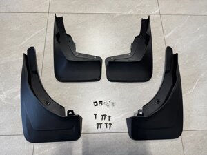 Брызговики передние с порогами + задние пластиковые (Китай) для Mercedes GLE w167 2018- не AMG комплектация
