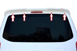 Спойлер на крышку багажника из ABS пластика под окрас (Турция) для Peugeot Traveller 2017-