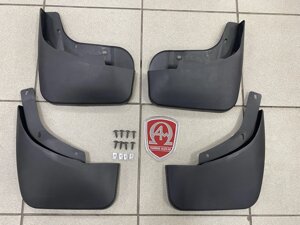 Брызговики передние + брызговики задние пластиковые (Китай) для Audi Q7 4L 2006-2014 (обычная комплектация, не S-Line)