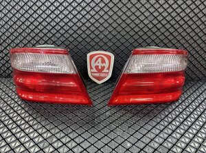 Фонари задние внешние штатный дизайн под лампы красные + хрустальные для Mercedes w210