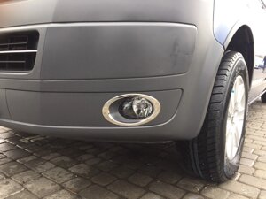 Хромированные накладки на передние противотуманные фары в бампере из нержавеющей стали для Volkswagen T5 2010-2015