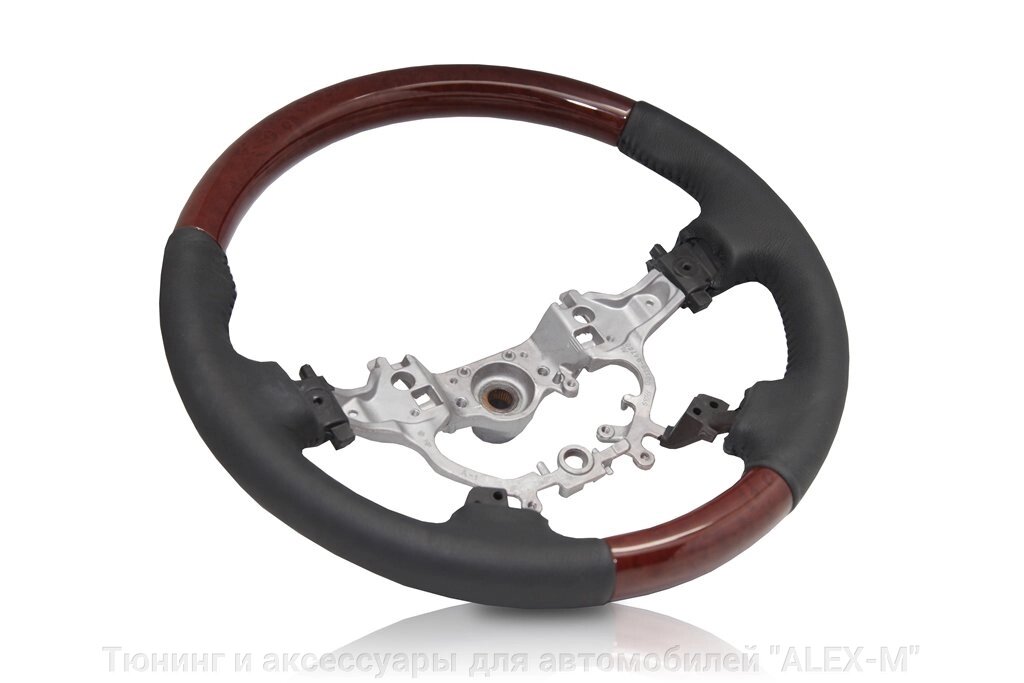 Руль чёрная кожа + тёмное дерево для Toyota Camry V50 2011- - описание