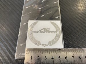 Наклейка AcShnitzer металлизированная 5,5 х 4,5 см хромированная для BMW