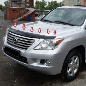 Дефлектор на капот тёмный EGR Австралия для Lexus LX 570 2008-2015
