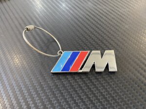 Брелок с тросиком на ключ из нержавеющей стали M-performance для BMW
