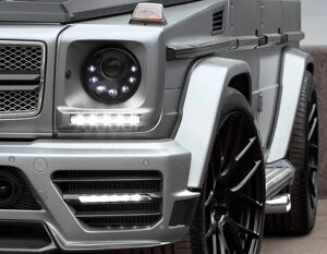 Фары передние корпуса чёрные в стиле Mansory (Тайвань) для Mercedes G463