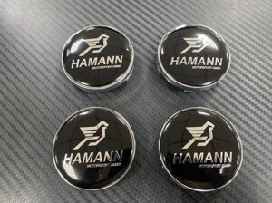 Заглушки в диски Hamann чёрные 60 мм (с кольцом) для BMW