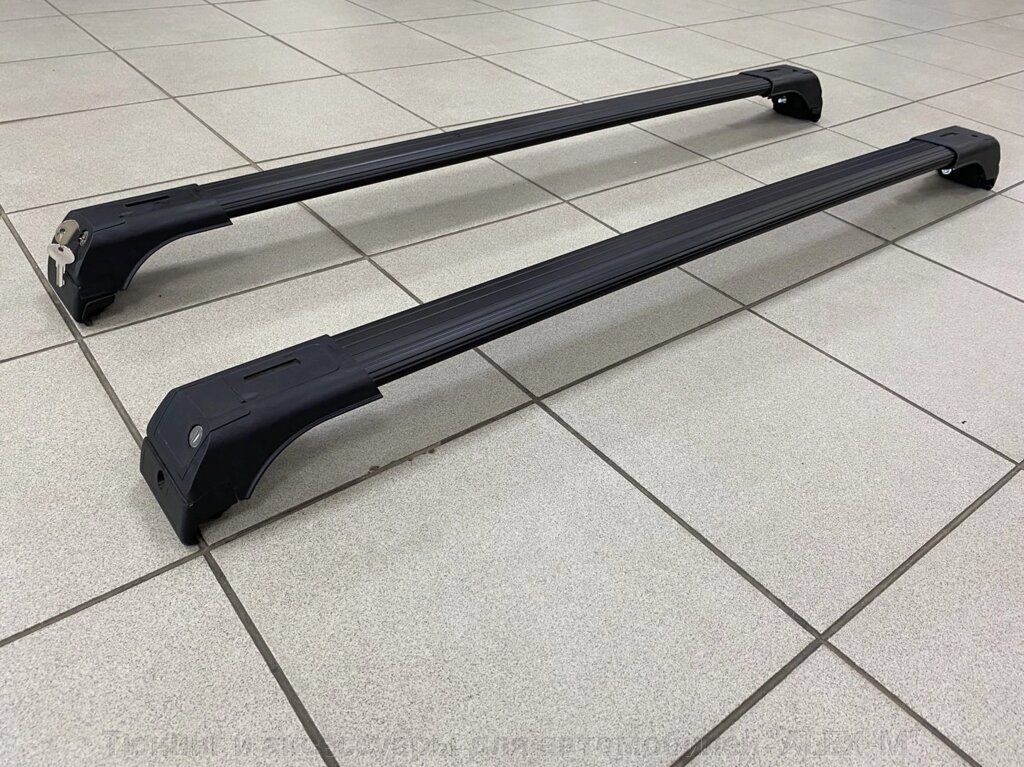 Поперечины черные Skybar V2 105 см для интегрированных рейлингов от компании Тюнинг и аксессуары для автомобилей "ALEX-M" - фото 1