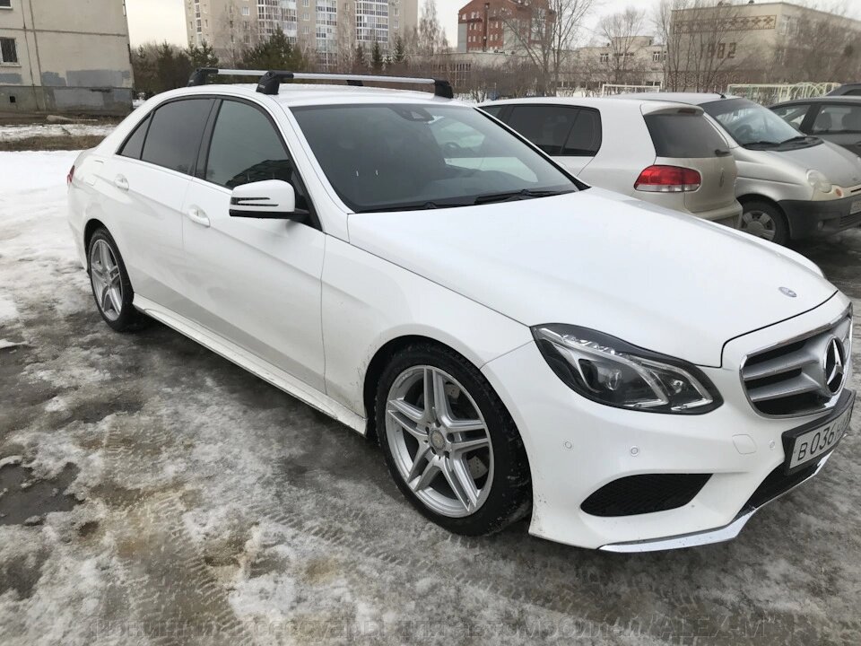 Поперечины Turtle Air 3 106 см серебро для Mercedes E-class w 212 от компании Тюнинг и аксессуары для автомобилей "ALEX-M" - фото 1