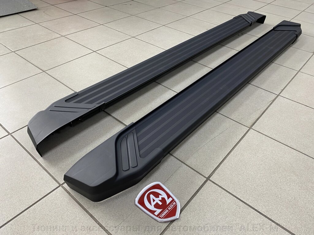 Пороги внешние площадки алюминий "Black" (Rival Россия) для Chery Tiggo 7 Pro 2020- от компании Тюнинг и аксессуары для автомобилей "ALEX-M" - фото 1
