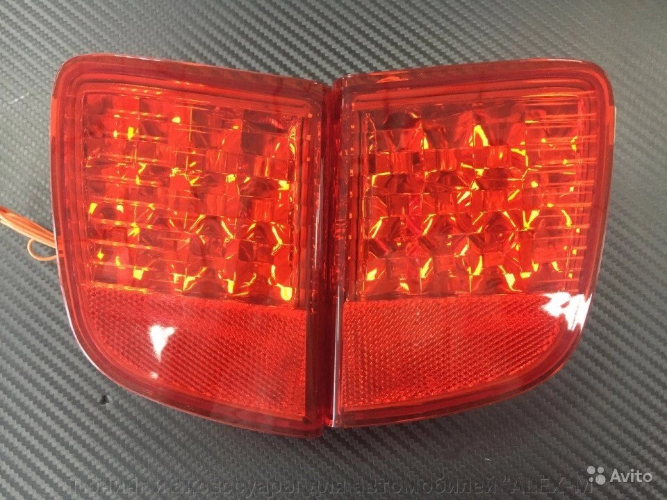 Противотуманные фонари задние красные светодиодные в бампер (Китай) для Land Cruiser 200 от компании Тюнинг и аксессуары для автомобилей "ALEX-M" - фото 1