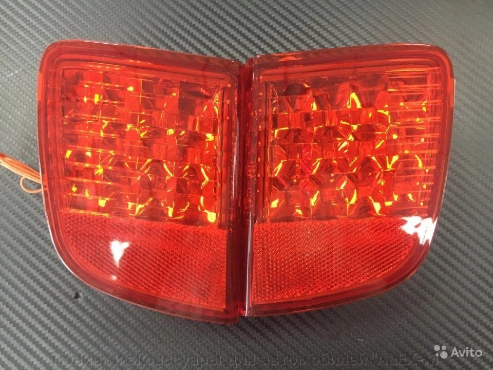 Противотуманные фонари задние красные светодиодные в бампер (Китай) для Lexus LX 570 от компании Тюнинг и аксессуары для автомобилей "ALEX-M" - фото 1