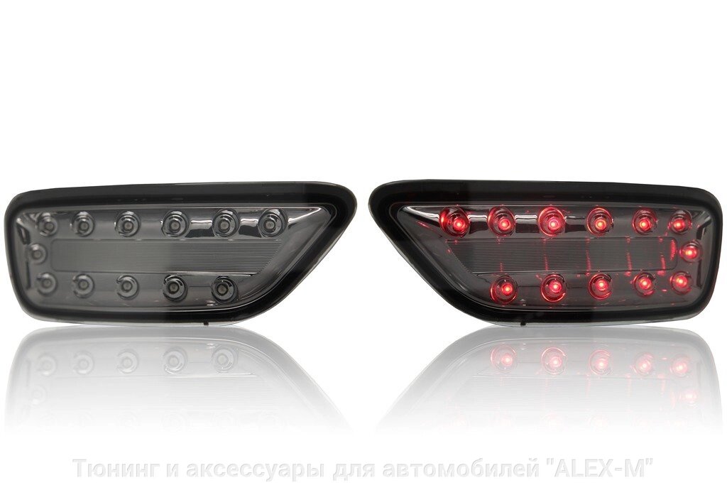 Противотуманные фонари задние светодиодные тонированные  для Nissan Patrol Y62 от компании Тюнинг и аксессуары для автомобилей "ALEX-M" - фото 1