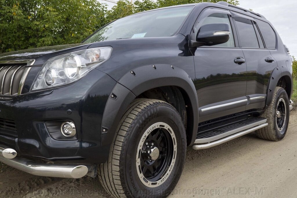 Расширители колёсных арок под окрас из ABS пластика 30 мм для Toyota Prado 150 2009-2013 от компании Тюнинг и аксессуары для автомобилей "ALEX-M" - фото 1