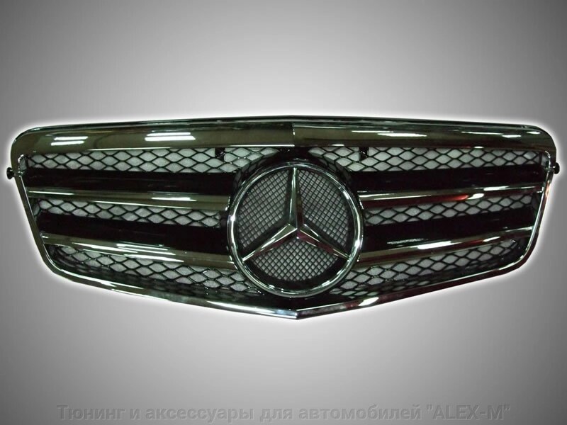 Решётка радиатора чёрная с эмблемой для Mercedes w212 от компании Тюнинг и аксессуары для автомобилей "ALEX-M" - фото 1