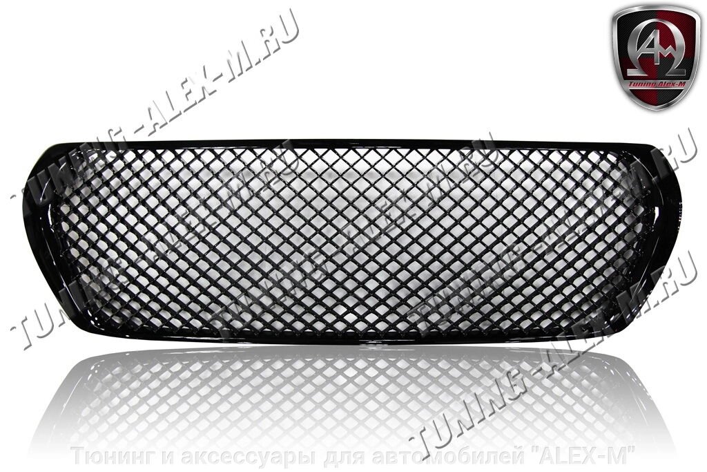 Решётка радиатора чёрная в стиле Bentley для Land Cruiser 200 от компании Тюнинг и аксессуары для автомобилей "ALEX-M" - фото 1