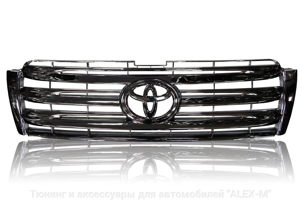 Решётка радиатора хромированная в стиле Lexus для Toyota Prado 150 2009-2013 от компании Тюнинг и аксессуары для автомобилей "ALEX-M" - фото 1