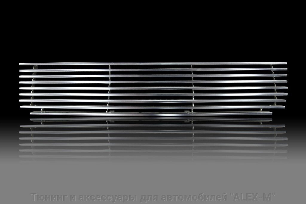 Решётка вставка для замены в решётку радиатора полосы алюминий  для Toyota Prado 120 от компании Тюнинг и аксессуары для автомобилей "ALEX-M" - фото 1