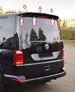 Спойлер на 5 дверь под окрас из ABS пластика (Китай) для Volkswagen T6