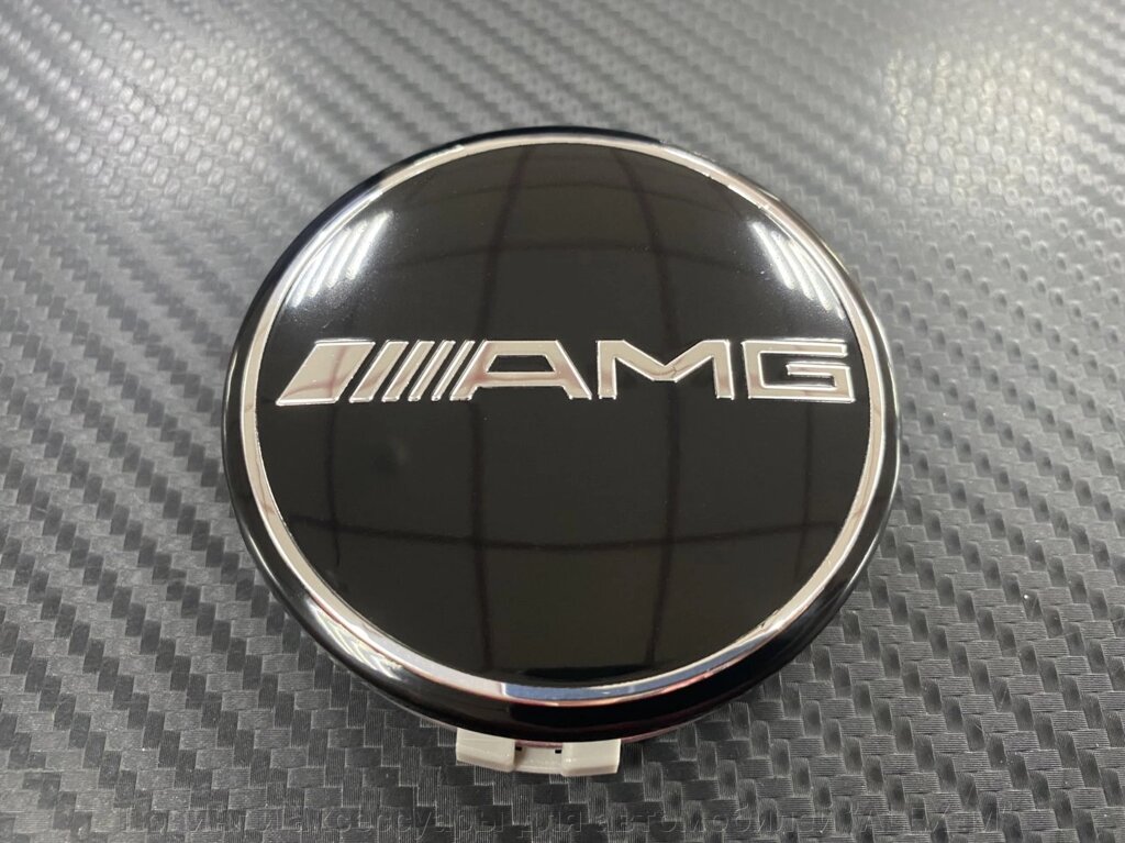 Заглушка в диск AMG чёрная 75 мм для Mercedes Benz от компании Тюнинг и аксессуары для автомобилей "ALEX-M" - фото 1