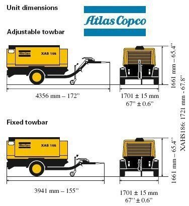Аренда компрессора Atlas Copco 186 10м3 - опт