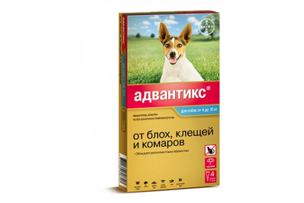 Адвантикс капли для собак 4-10 кг 1шт ##от компании## ООО "ВЕТАГРОСНАБ" - ##фото## 1