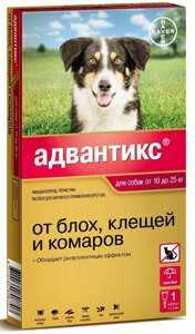 Адвантикс капли  для собак 10-25 кг в Ростовской области от компании ООО "ВЕТАГРОСНАБ"
