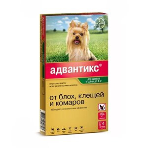 Адвантикс капли для собак до 4 кг