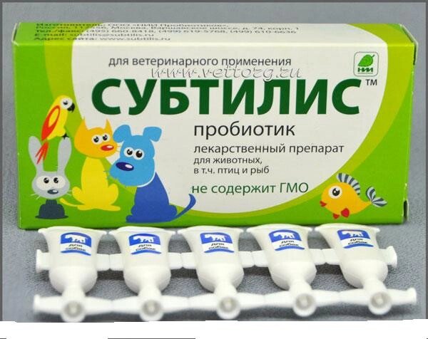 Субтилис пробиотик для домашних питомцев 1 мл № 10 от компании ООО "ВЕТАГРОСНАБ" - фото 1