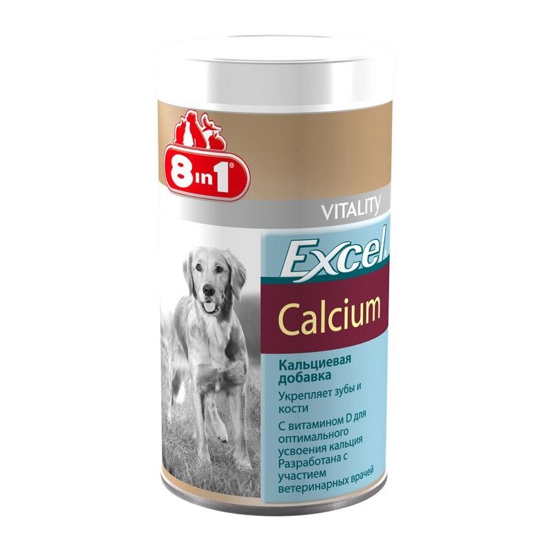 Витамины 8 in1 Excel Кальций собакам 155 таб ##от компании## ООО "ВЕТАГРОСНАБ" - ##фото## 1