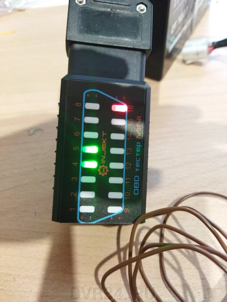 OBD tester Mini. Тестер напряжений в разъеме ##от компании## DVR34. RU - ##фото## 1