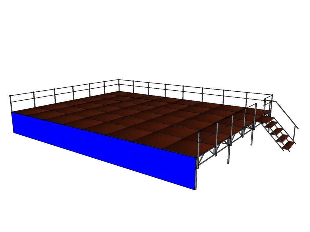 Подиум 10х7 метров (сборно-разборный) от компании ООО "Вест" - производство сценических конструкций - фото 1