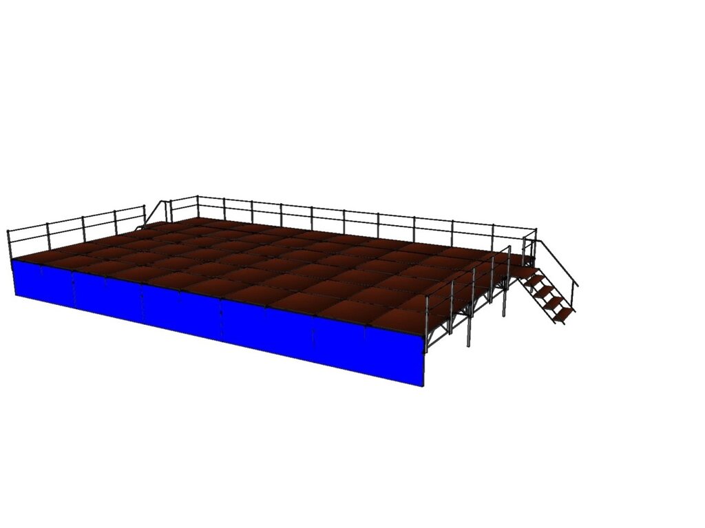 Подиум разборный 12х7 метров от компании ООО "Вест" - производство сценических конструкций - фото 1