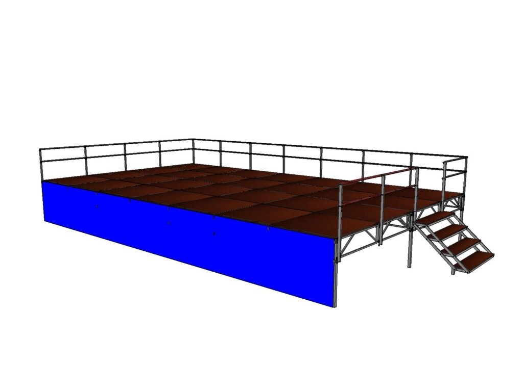 Подиум разборный 8х5 метров от компании ООО "Вест" - производство сценических конструкций - фото 1