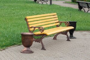 Скамейка чугунная парковая "ВЕРСАЛЬ" 2 метра цвет бронзовое патинирование