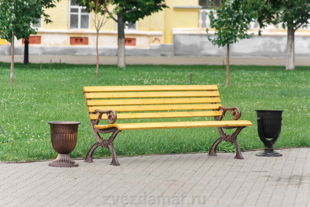 Скамейка чугунная парковая "ВЕРСАЛЬ" 3 метра   цвет бронзовое патинирование от компании ЗВЕЗДА - фото 1
