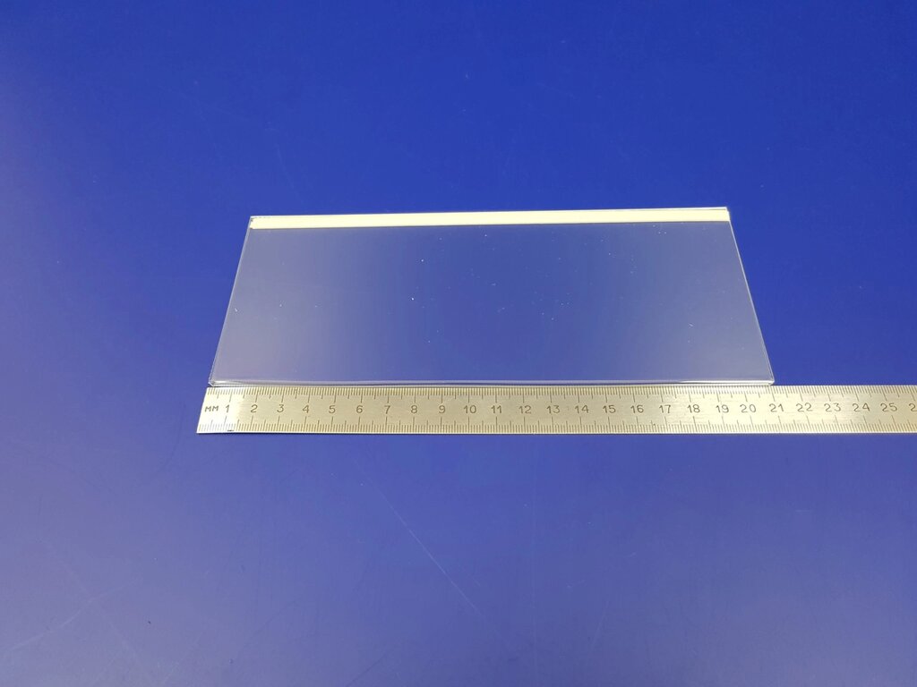 Карман пластиковый для витрин и стеллажей.(210х90мм) от компании Изделия из оргстекла Plexiglas, акрила, Пэт, ПВХ. POS материалы. - фото 1
